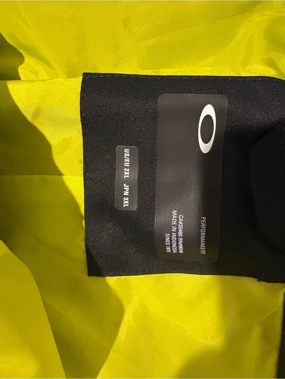 Oakley Men’s Neon Yellow Cargo Pants with Black Logo Panel